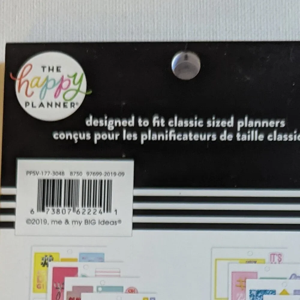 NWT 'Life Is A Party' 624 pcs Happy Planner Classic Sticker Book Gold Balloons